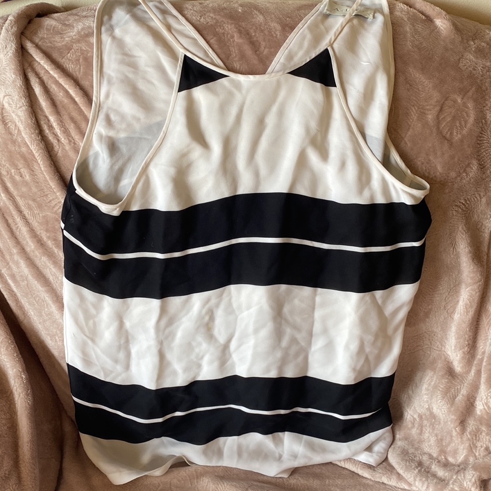 Black and white striped tank top. No imperfections!